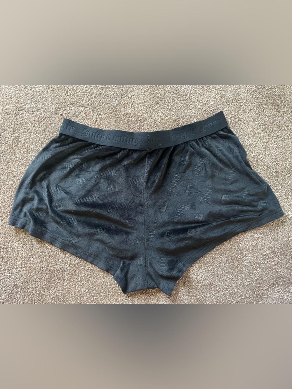 Juicy Couture Black VelvetLounge Shorts